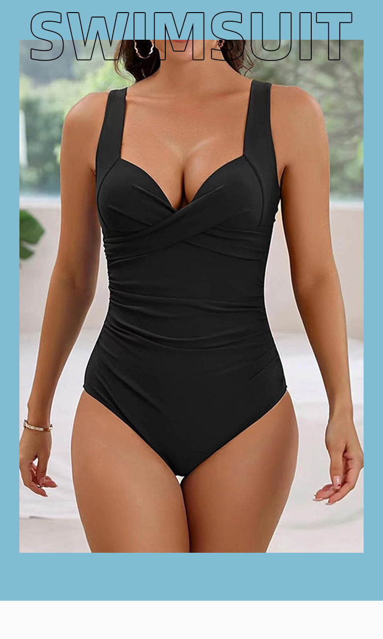 Fresh Arrivals at Buy Center: European And American Push Up Hard Bag One-piece Swimsuit