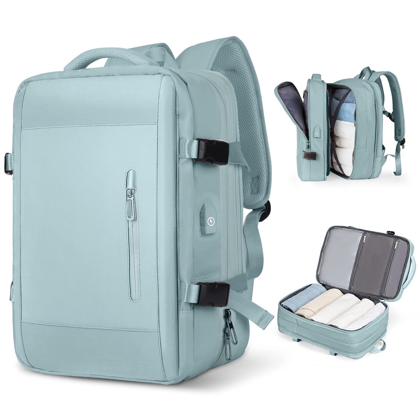 Fresh Arrivals at Buy Center: Scalable New Business Travel Large Capacity Computer Schoolbag Women 2319 Light Blue Expansion