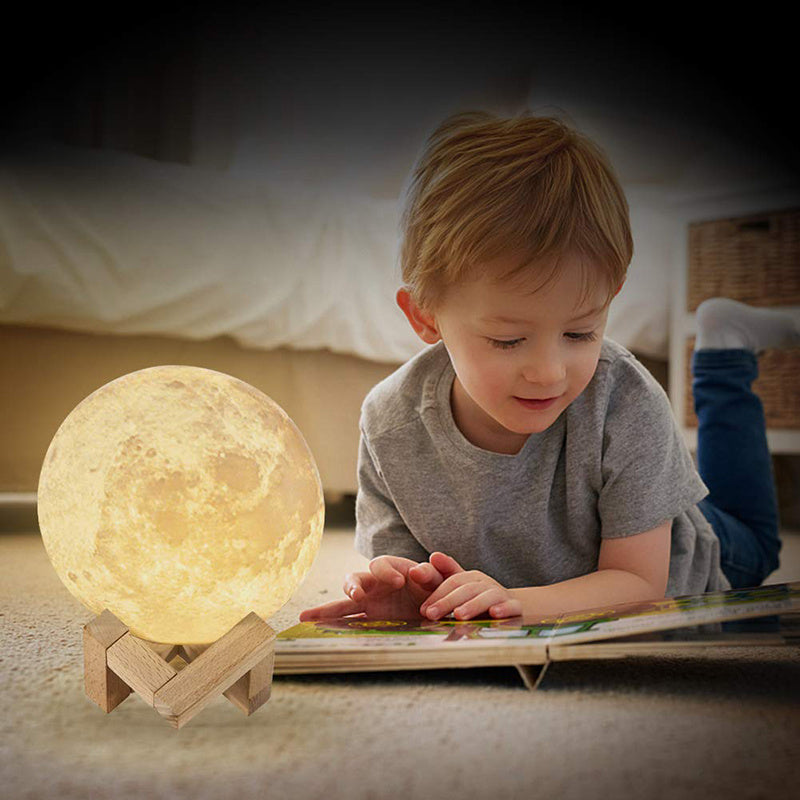 LED Night Lights Moon Lamp 3D Print Moonlight Timeable Dimmable Rechargeable Bedside Table Desk Lamp Children's Leds Night Light Buy Center