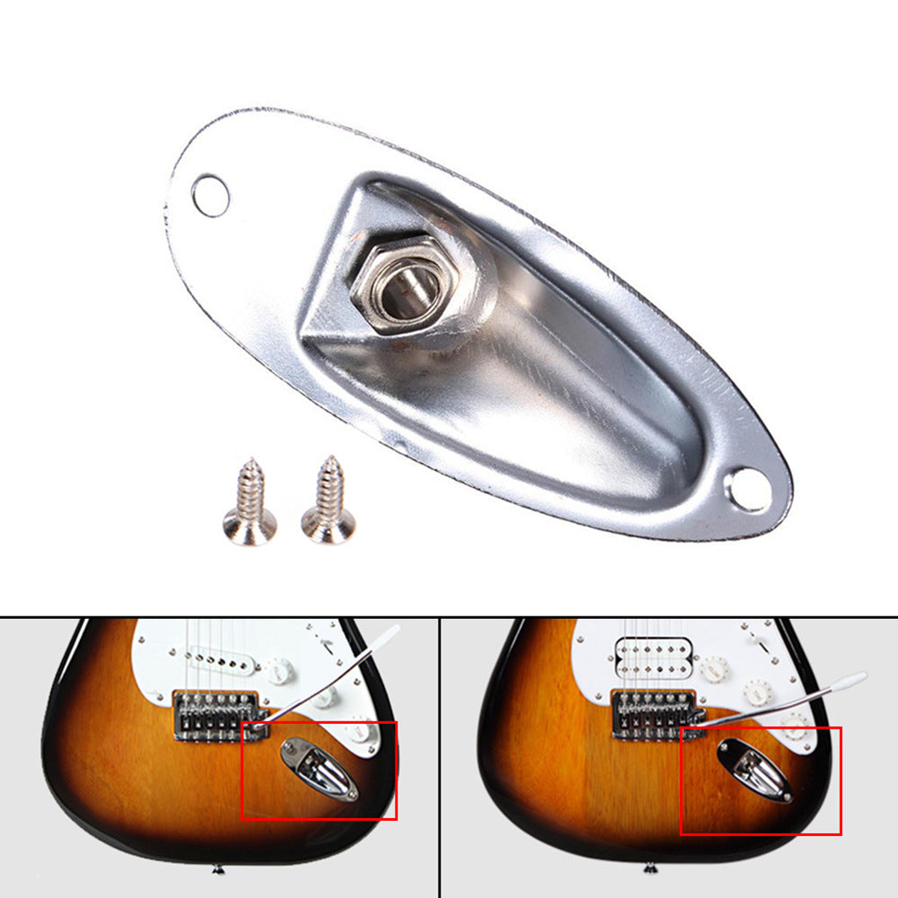 Fresh Arrivals at Buy Center: Electric Guitar Socket Guitar Jack ST Boat Socket Blacksilver Boat Socket