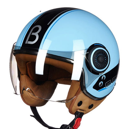 Fresh Arrivals at Buy Center: Battery Car Half Helmet Lightweight Semi-covered Retro