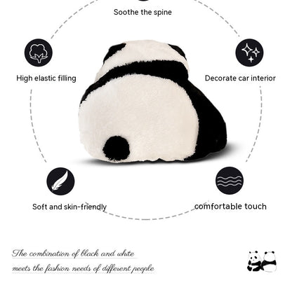 Fresh Arrivals at Buy Center: Cartoon Panda Automotive Waist Cushion Winter Plush Soft