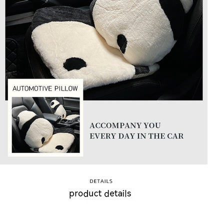 Fresh Arrivals at Buy Center: Cartoon Panda Automotive Waist Cushion Winter Plush Soft