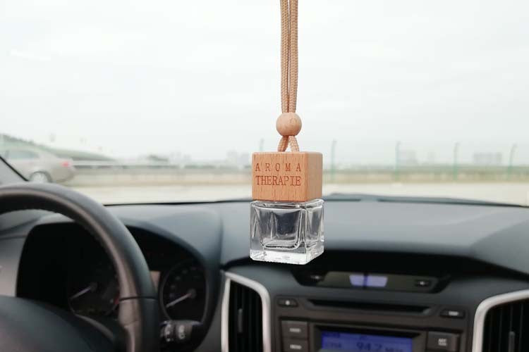 Hot New Arrivals at Buy Center: Car Fragrance Pendant Square Glass Bottle Auto Perfume Hanging Fire Extinguisher Bottles