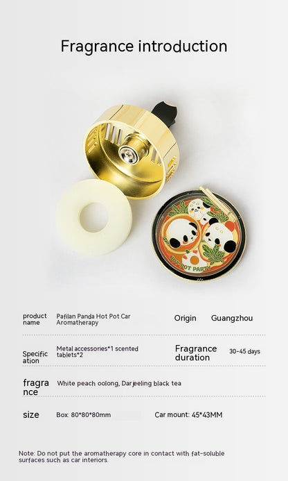 Newly Released at Buy Center: Panda Hot Pot Car Fragrance Outlet Perfume Decoration