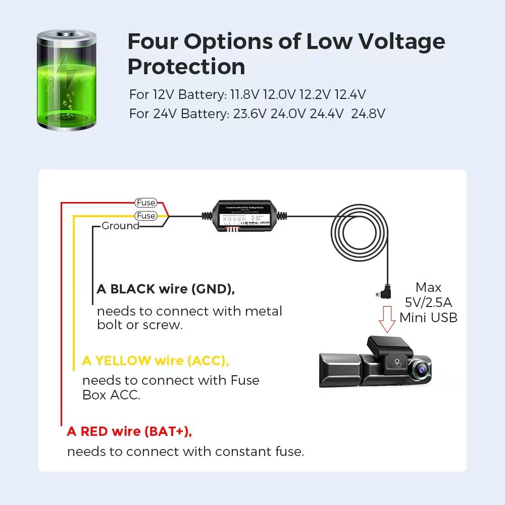 Fresh Arrivals at Buy Center: Driving Recorder Step-down Wire Installation Kit