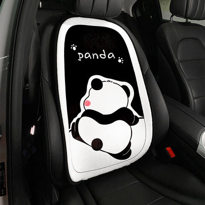 Hot New Items at Buy Center: Car Cushion Winter Plush Cute Cartoon Panda Car Saddle Cover