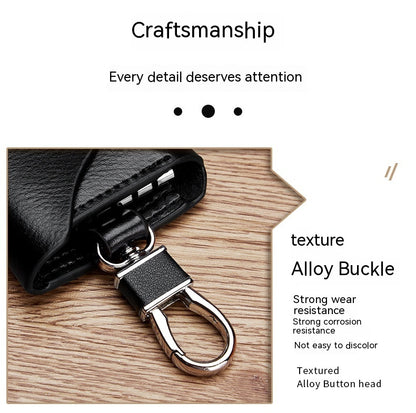 Newly Released at Buy Center: Men's Multi-functional High-grade Genuine Leather Keychain Card Holder Large Capacity Storage Fantastic