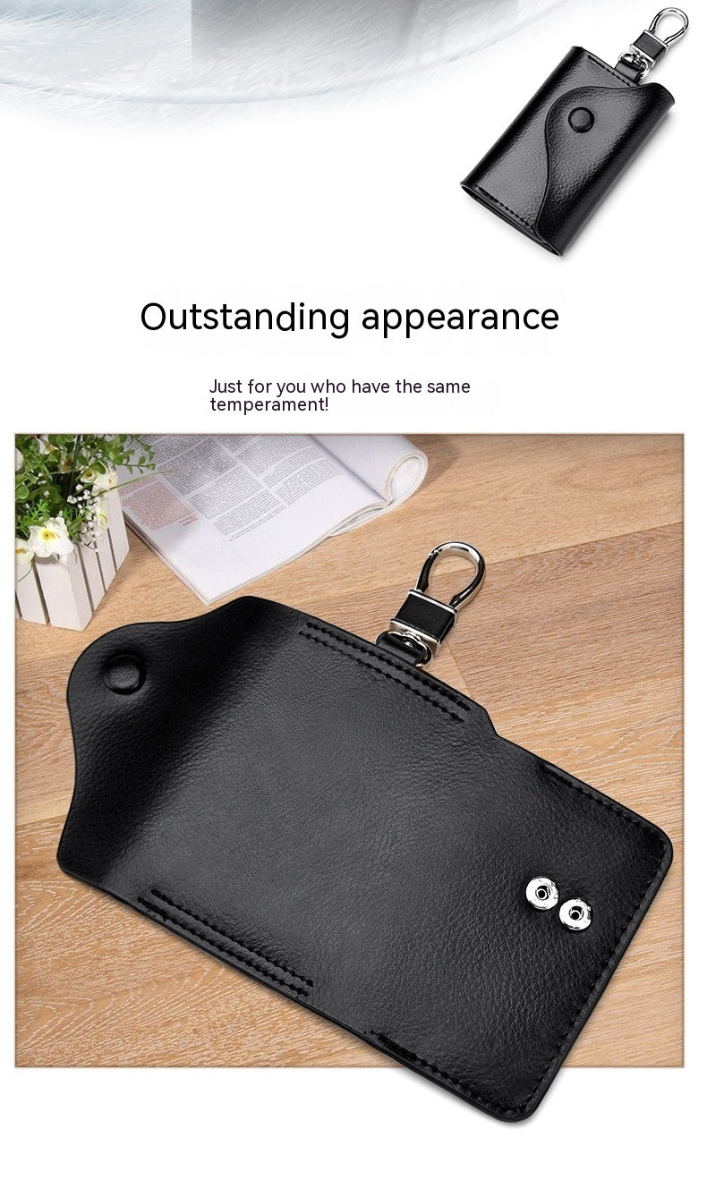 Newly Released at Buy Center: Men's Multi-functional High-grade Genuine Leather Keychain Card Holder Large Capacity Storage Fantastic