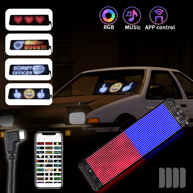 New at Buy Center: Bluetooth Car Mounted Flexible LED Full-color Soft Screen