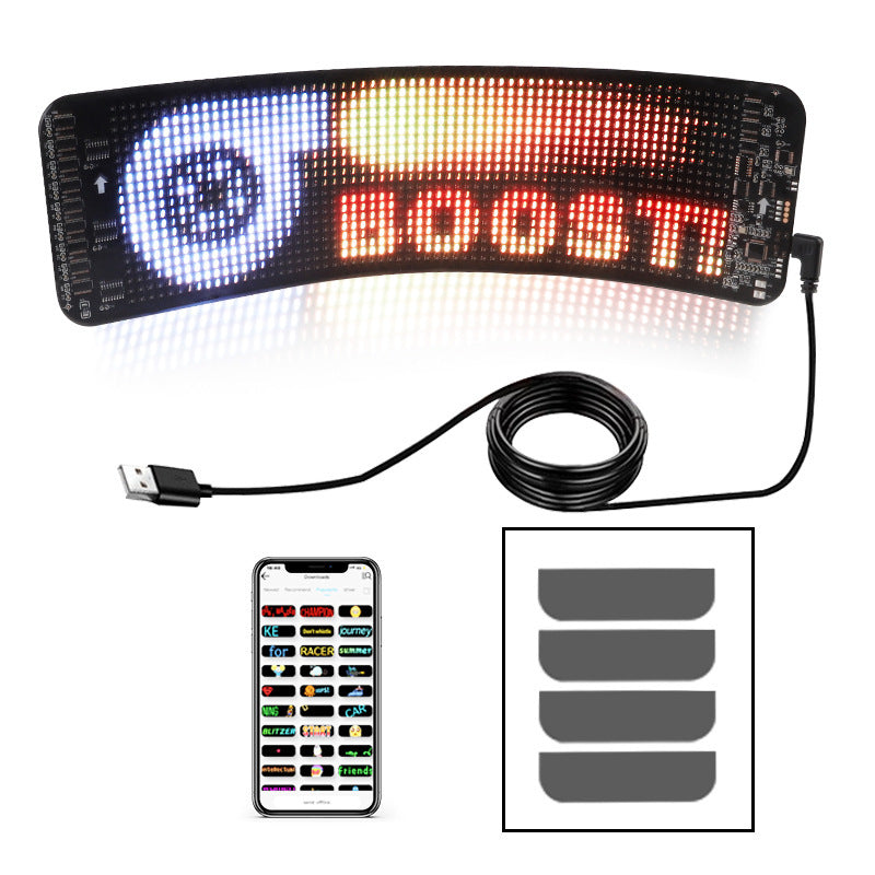 New at Buy Center: Bluetooth Car Mounted Flexible LED Full-color Soft Screen