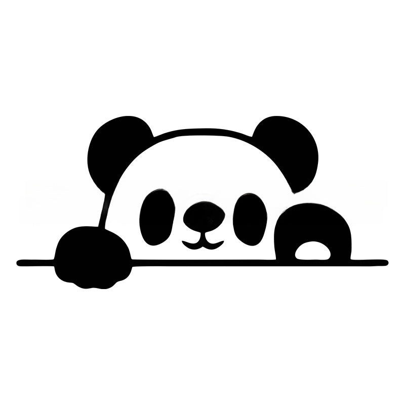 Newly Released at Buy Center: Peeking Panda Automobile Sticker Vinyl Creative Decal Cute Panda Car Accessories Black G2150301