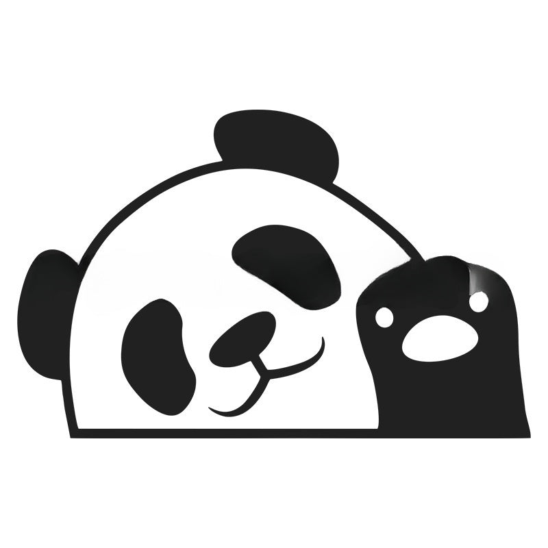 Newly Released at Buy Center: Peeking Panda Automobile Sticker Vinyl Creative Decal Cute Panda Car Accessories Black