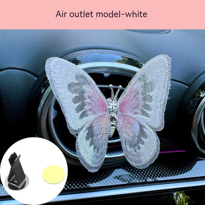 Just Arrived at Buy Center: Moving Embroidery Butterfly Center Console Air Outlet Decoration Healing Series Car Accessories