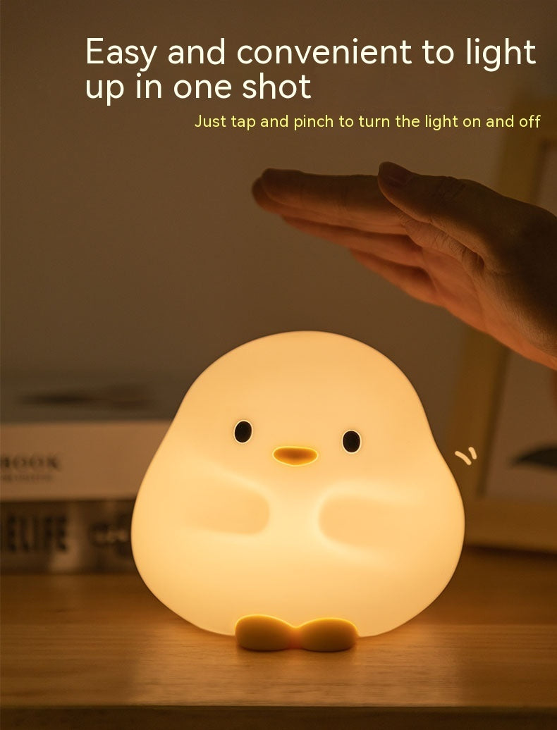 Cute Duck LED Night Lamp Cartoon Silicone USB Rechargeable Sleeping Light Touch Sensor Timing Bedroom Bedside Lamp For Kid Gift Home Decor Buy Center