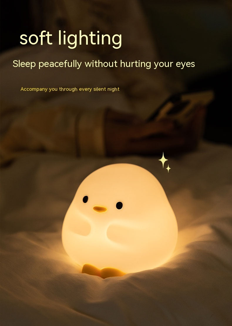 Cute Duck LED Night Lamp Cartoon Silicone USB Rechargeable Sleeping Light Touch Sensor Timing Bedroom Bedside Lamp For Kid Gift Home Decor Buy Center