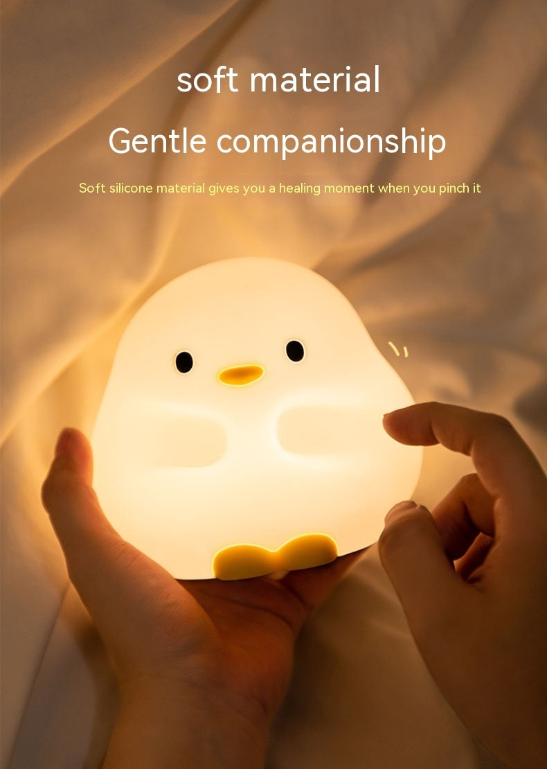 Cute Duck LED Night Lamp Cartoon Silicone USB Rechargeable Sleeping Light Touch Sensor Timing Bedroom Bedside Lamp For Kid Gift Home Decor Buy Center