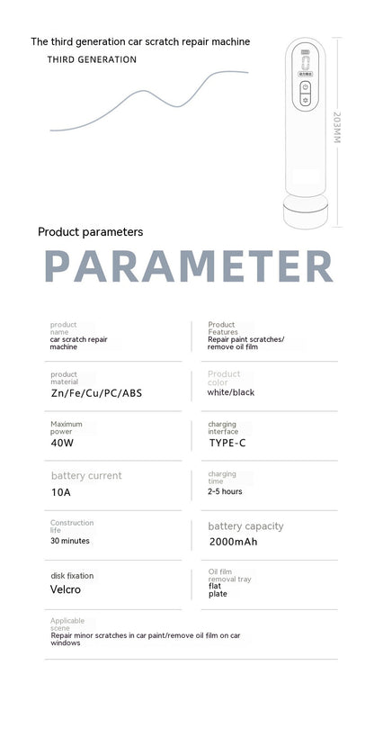 Newly Released at Buy Center: Car Scratch Repair Machine Oil-removing Film Charging Wireless