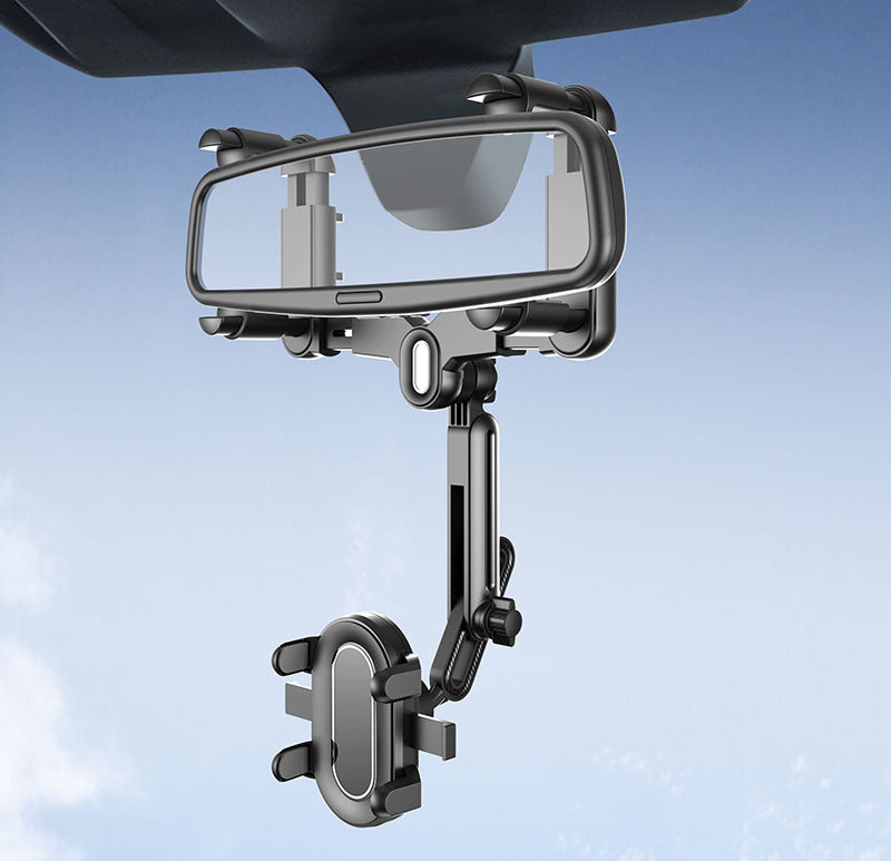 Just Arrived at Buy Center: Automobile Rear View Mirror Bracket Retractable Mobile Phone Holder