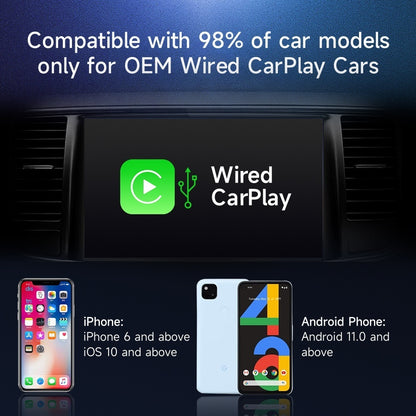 Just Arrived at Buy Center: Carplay Original Car Wired To Wireless AI Box Qualcomm Android System