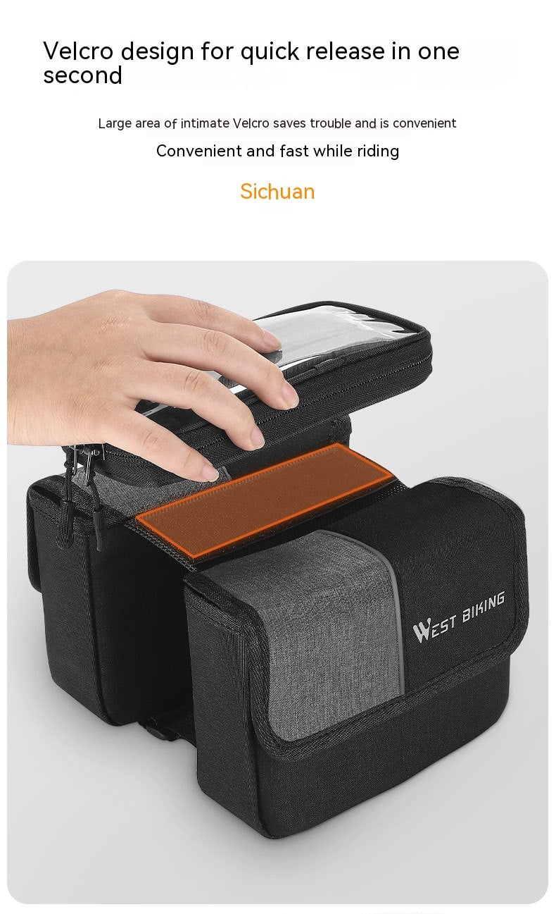 Fresh Arrivals at Buy Center: Bilateral Tube Touch Screen Saddle Bag