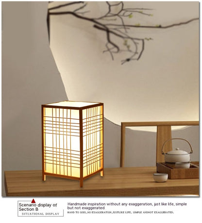 Just Arrived at Buy Center: Nordic Style Wooden Zen Solid Wood Bed Breakfast Bedside Lamp