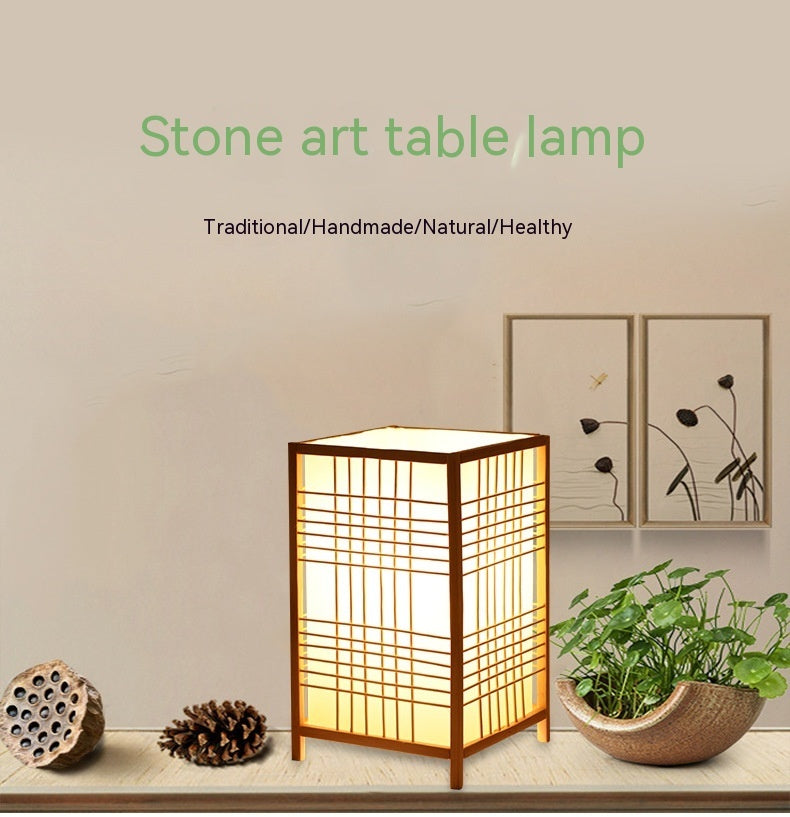 Just Arrived at Buy Center: Nordic Style Wooden Zen Solid Wood Bed Breakfast Bedside Lamp