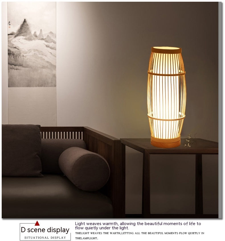 Just Arrived at Buy Center: Nordic Style Wooden Zen Solid Wood Bed Breakfast Bedside Lamp