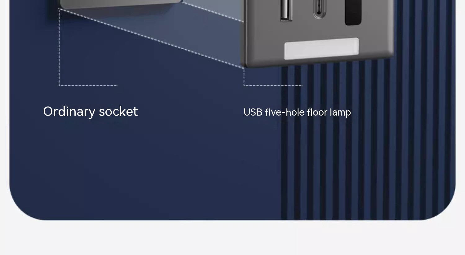 Newly Released at Buy Center: Human Body Induction Floor Five-hole Socket Type-c Embedded Small Night Lamp Bedside Panel