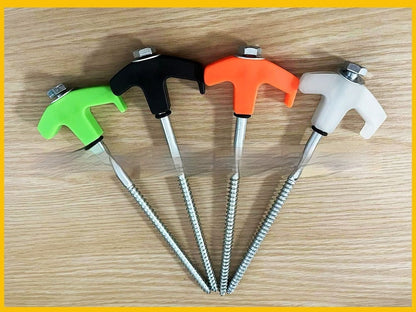 Newly Released at Buy Center: Hexagonal Spiral Fluorescent Nail Portable Luminous M8 Rotatable Carbon Steel Hexagonal 20cm Long Thread Tent Nail