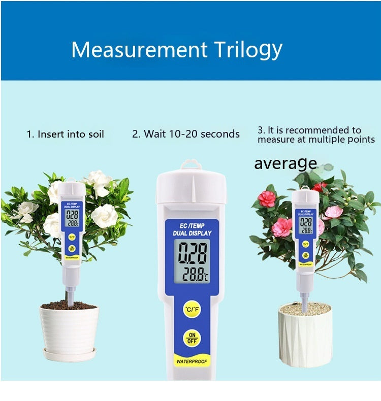 Just Arrived at Buy Center: Thermometer Soil Conductivity Meter Water Quality Hydroponic Planting Instrument