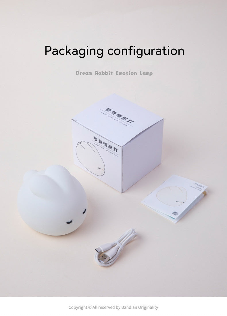 Just Arrived at Buy Center: Simple Children Get Up Rabbit Silicone Sleeping USB Charging Night Light