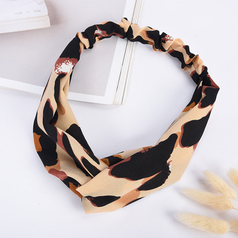 Elastic cross hair band