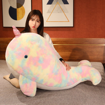 Newly Released at Buy Center: Whale Ocean Animal Throw Pillow Plush Toy Colored Whale