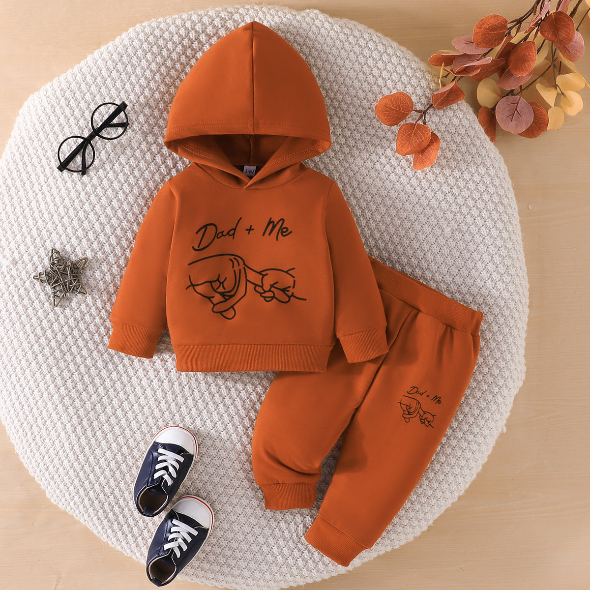 Fresh Arrivals at Buy Center: Baby Boy Solid Color Hoodie Trousers Suit