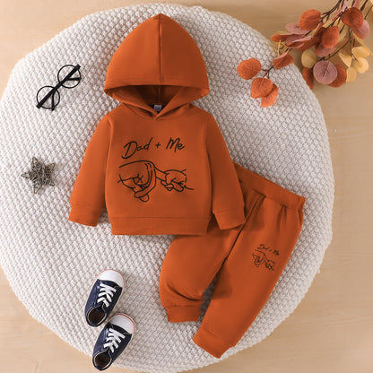 Fresh Arrivals at Buy Center: Baby Boy Solid Color Hoodie Trousers Suit