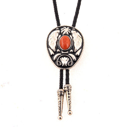 Buy Center Hot Pick-Men's, Red Stone Pendant Necklace