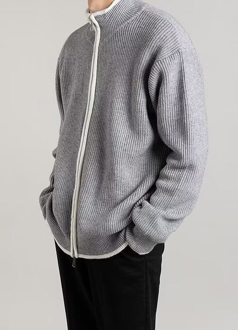 Fashion Personalized Cardigan Sweater Coat For Men