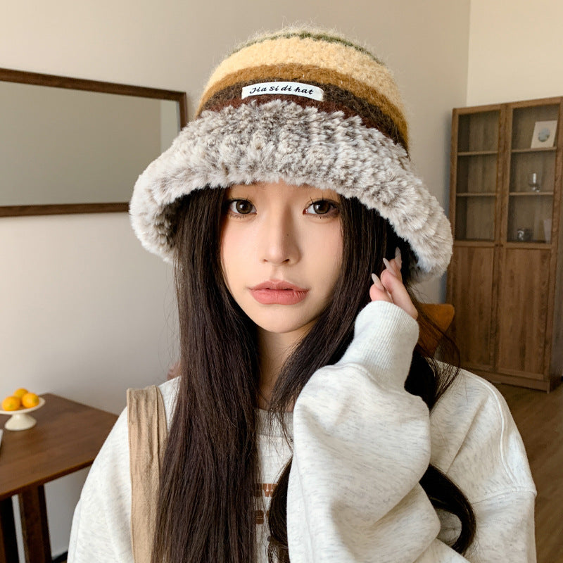 Autumn And Winter Dopamine Knitted Wool Cap Women's Warm Korean Style Buy Center