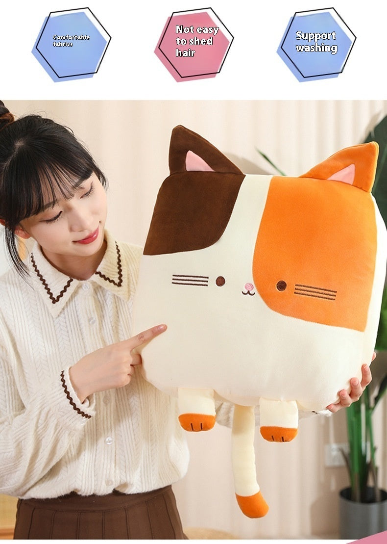 Hot New Items at Buy Center: Square Cat Pillow Sleeping Plush Doll