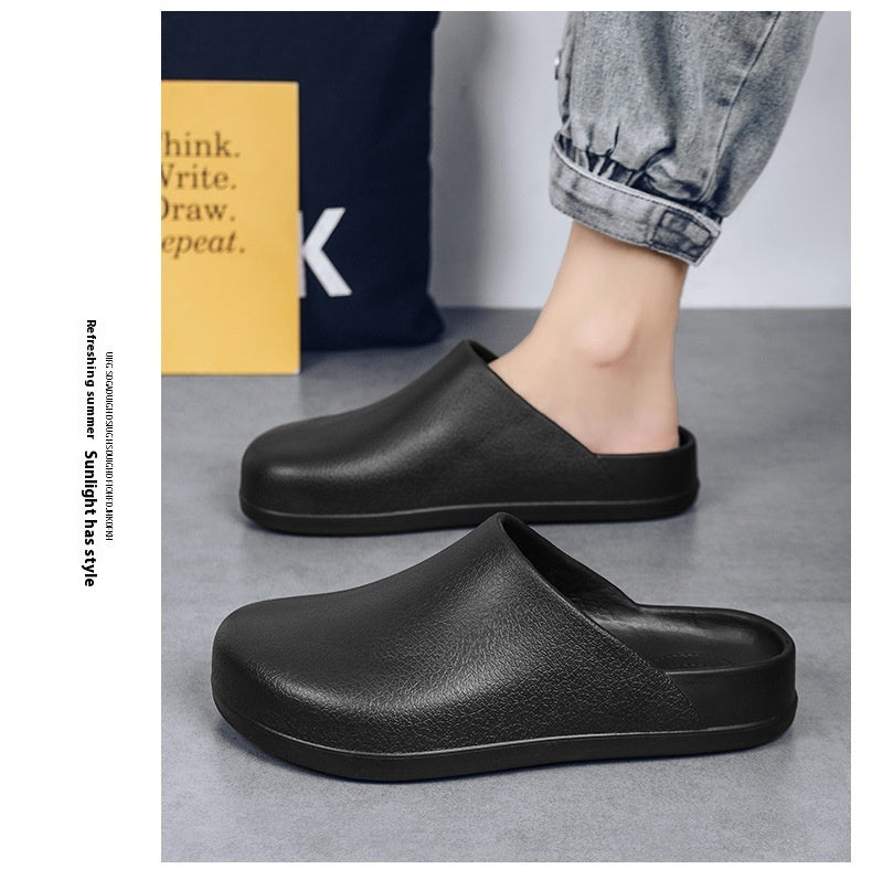 Fresh on the Scene at Buy Center: Closed-toe Slippers Outer Wear Non-slip, Waterproof And Oil Resistant Half Slippers