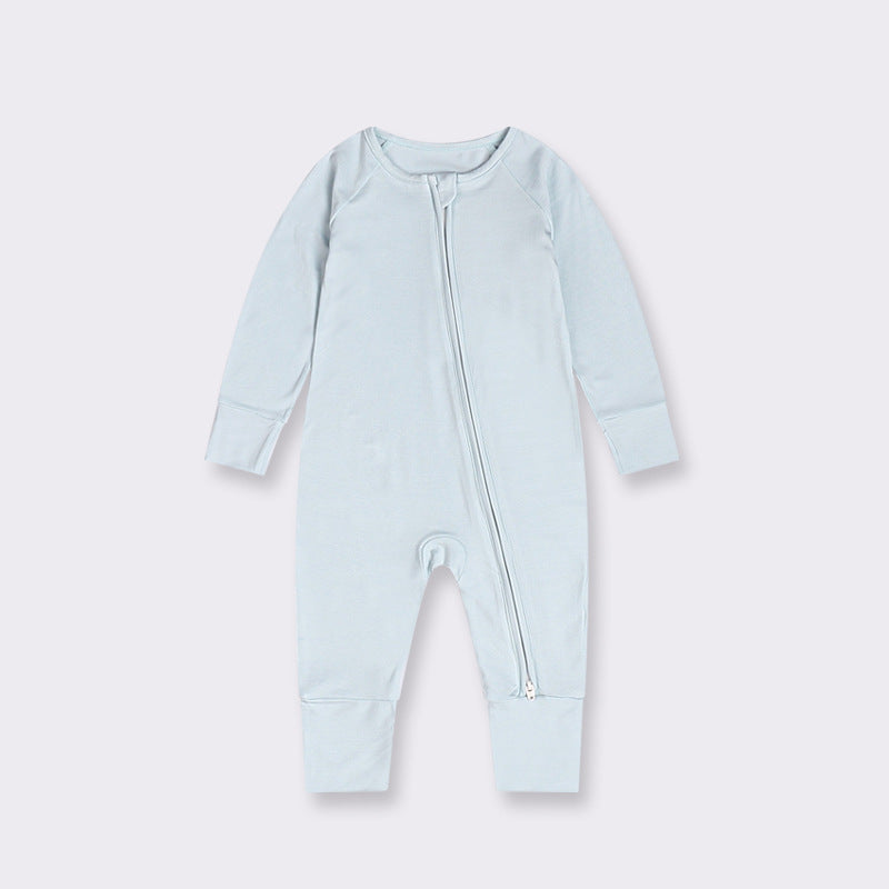 Hot New Items at Buy Center: Bamboo Fiber Baby Jumpsuit Baby Zipper Pajamas