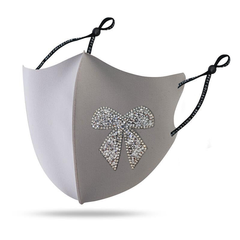 Diamond Mask Shiny Diamond Bow Creative Cloth Mask Buy Center