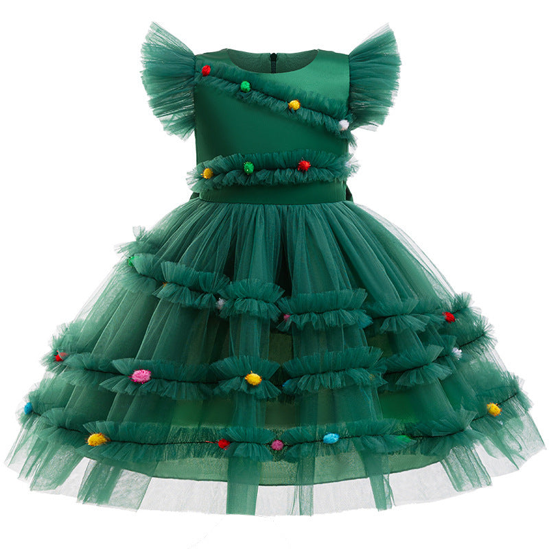 Christmas Party Girl Princess Dress Bow Buy Center