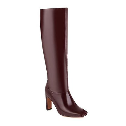 European And American Plus Size Boots Thick Heel Below The Knee Buy Center