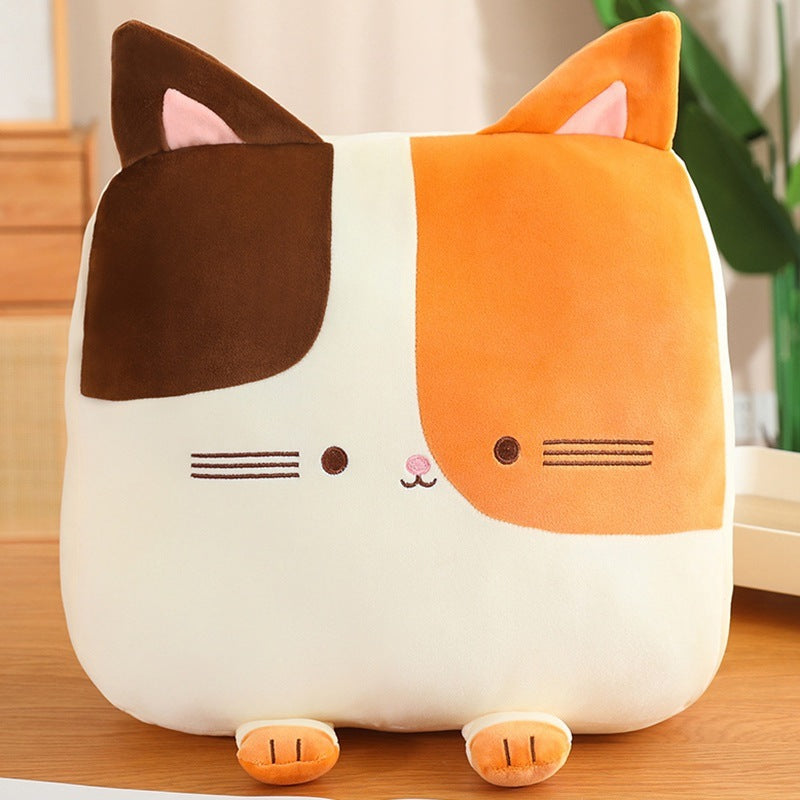 Hot New Items at Buy Center: Square Cat Pillow Sleeping Plush Doll Orange 40X40cm