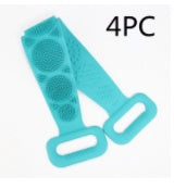 Hot New Items at Buy Center: Bath Towel Silicone Rubbing Back Towel 4PC Green 60cm