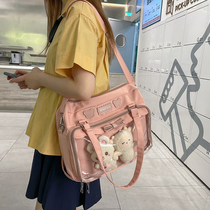 Bolso de hombro de gran capacidad para mujer, estilo japonés, Yuan secundario