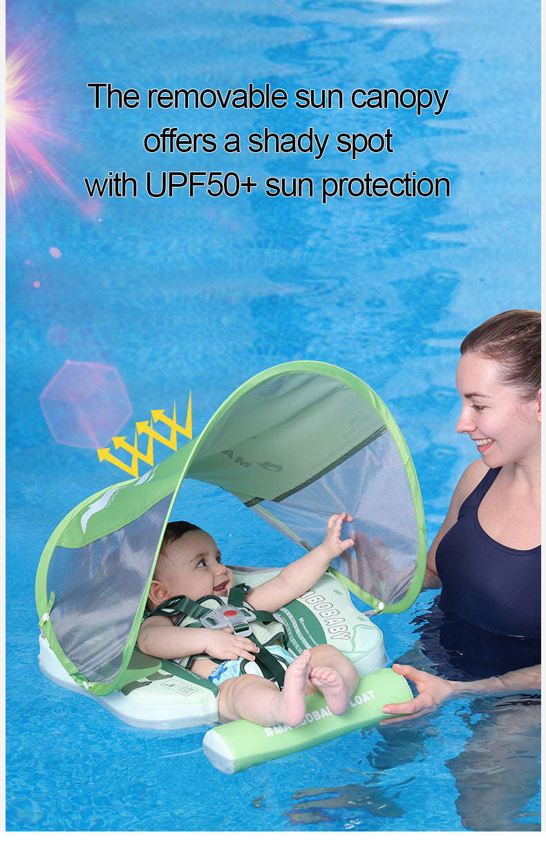 Fresh Arrivals at Buy Center: Baby Inflatable Model-free Baby Floating Swimming Ring With Sun Shade Dinosaur Baby Floating Water