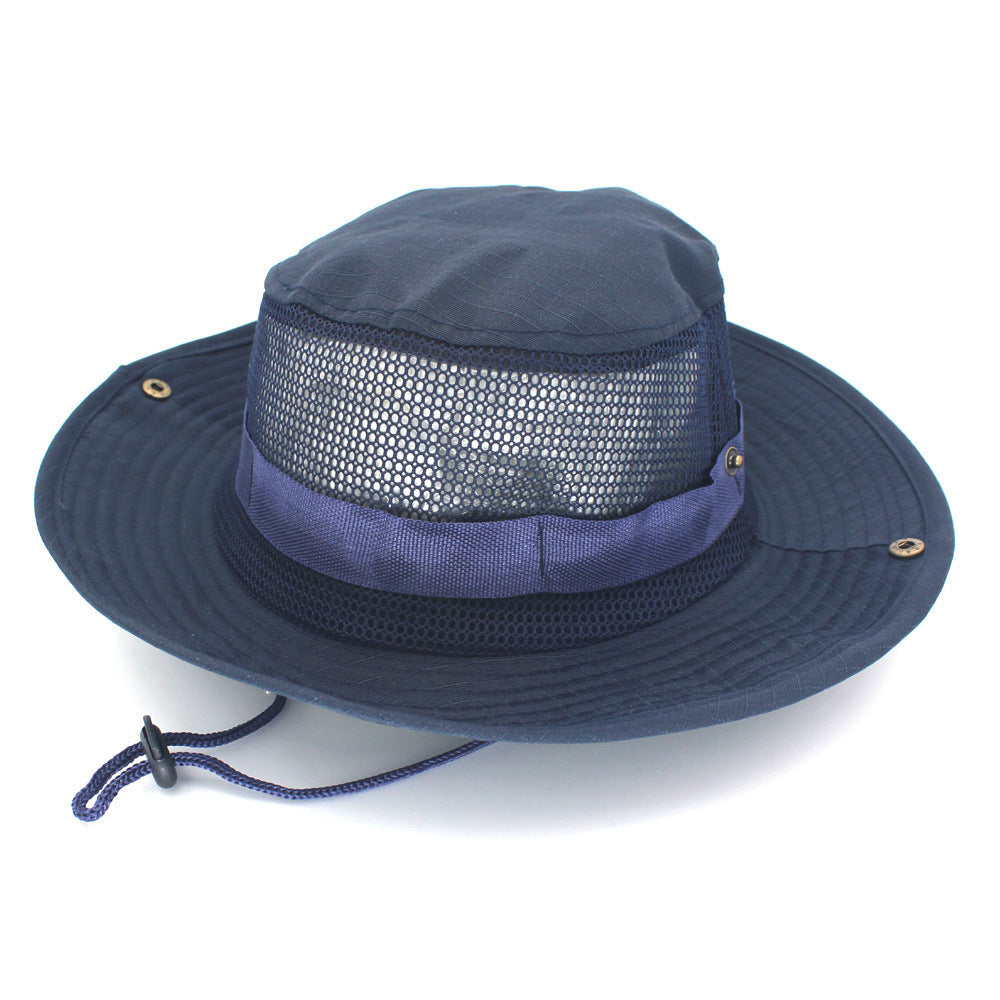 Newly Released at Buy Center: Outdoor Casual Mountaineering Fishing Fisherman Hat Meshnavy Blue L 58 To 60cm